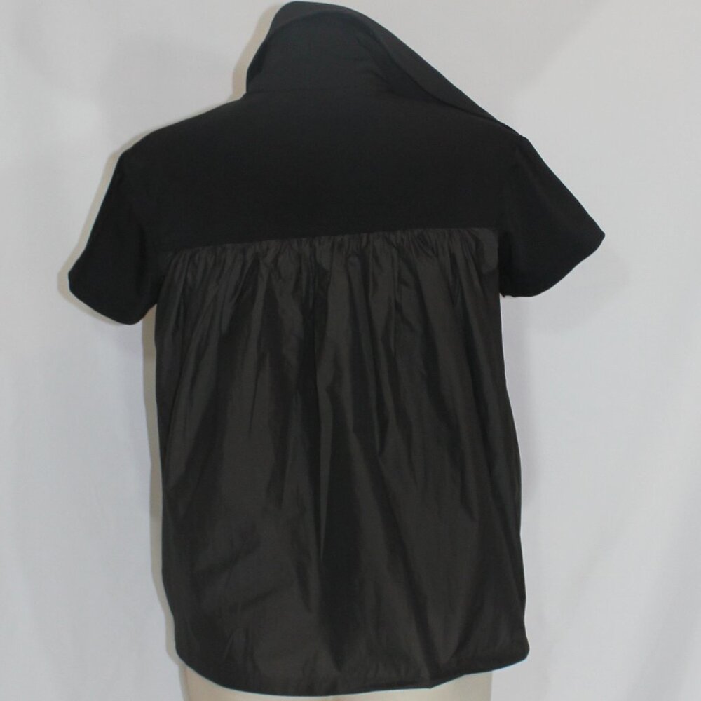 Dries Van Noten Brown Black zip 1 button short sleeve top size 36 /s/m - Picture 5 of 10